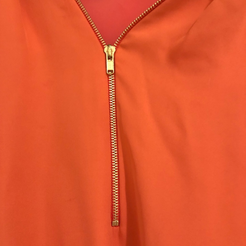Theory Ivona Double Georgette Silk Dress in Coral - Picture 3 of 5